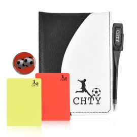 JasCherry Sports Referee Set, Referee Cards Set, Football Red Yellow Card, Score Book with Pencil, Essential Gear for Soccer, Football Game, Sports Officials
