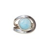 Larimar Ring, Sterling Silber ring, Statement Ring, Edelstein Ring, nat√ºrlicher