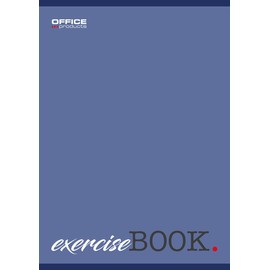 OFFICER PRODUCTS Exercise Book / Format A5 96/96 Sheets Lined / Mixed Pack of 4 - 4 Pieces / Pack Assorted Designs / For Young People Children / with Margin / White Cards