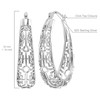 LeCalla 925 Sterling Silver Filigree Earrings for Women | Mesh