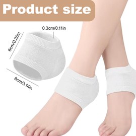 KEMUZ 4 Paar Hornhaut Socken mit Gel-Fersenpolster, Weiche Feuchtigkeitsspendende Fersensocken, Belüftet, Bequem für Tägliche Pflege, Ideal gegen Trockene und Rissige Fersen