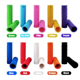 Beakuoo Bike Handlebar Grips for Kids Girls Boys, Non-Slip Rubber Mushroom Bicycle Grips for Scooter Cruiser Seadoo Tricycle Wheel Chair Mountain Road Urban Foldable Bike MTB BMX(Pink + Sky Blue)