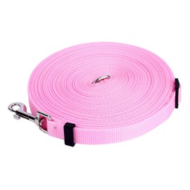 Correa para Perros de Línea Larga, Correa Ligera para Entrenamiento de Cachorros para Perros Grandes, Senderismo, Campamento, Entrenamiento, Natación (Rosa)