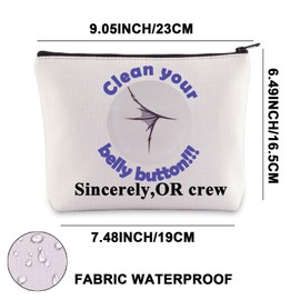 MYSOMY Make-up-Tasche für Operationssaal, Krankenschwester, Geschenk für Krankenschwestern, zum Reinigen Ihres Bauchnabels, Operationssaal, Krankenschwester, Reißverschluss-Tasche, Reinigen Sie Ihren