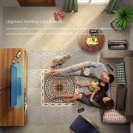 XRRX 43-65 Inch TV Screen Protector, Frosted Matte Anti Glare Outdoor/Indoor Anti Blue LightDustproof Filter Film, Relieve Eye Strain and Sleep Better, for LCD、LED、4K OLED / 60in 1338x756mm