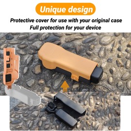 TREABEAR Portable Flip Case for DJI Pocket 3 Orange, for Pocket 3 Protective Lens Hood Special Design Full Protection, Accessory for DJI Pocket 3 Can Store Memory Cards and Filters