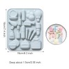 2 Pack Makeup Tools Themed Silicone Molds, 17 Cavity 3D