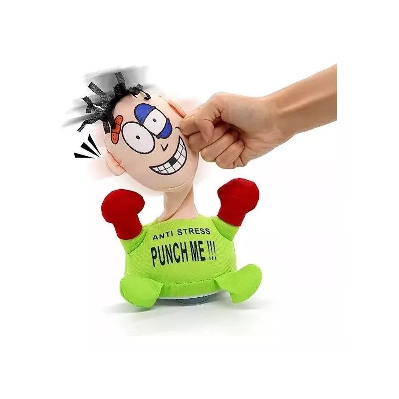 KFMX Juguete De Muñeco De Peluche Eléctrico Antigolpes Punch Me