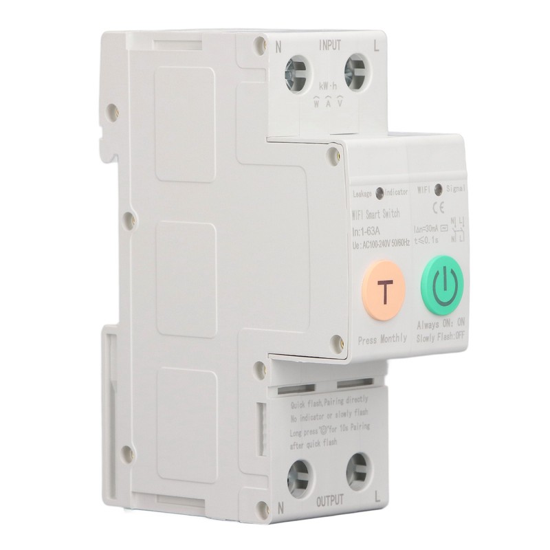 WiFi Circuit Breaker Parameters Adjustable Leakage Protection Data Display Remote