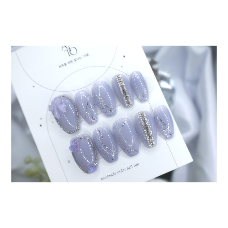 Handmade nail - purple wave (new ver.) - Basic -