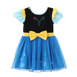 Lito Angels Disfraz de Princesa Anna para Niñas Fiesta Elegante de Cumpleaños de Halloween 5