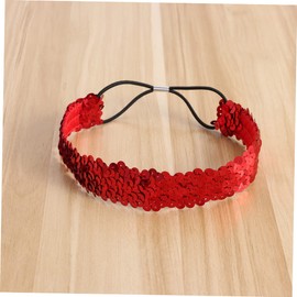 FRCOLOR 6pcs Sequin Hair Bands Gold Hair Ties Beads Makeup Headband for Women Hair Accessories Hair Hoops for Girls Prom Women Scarf