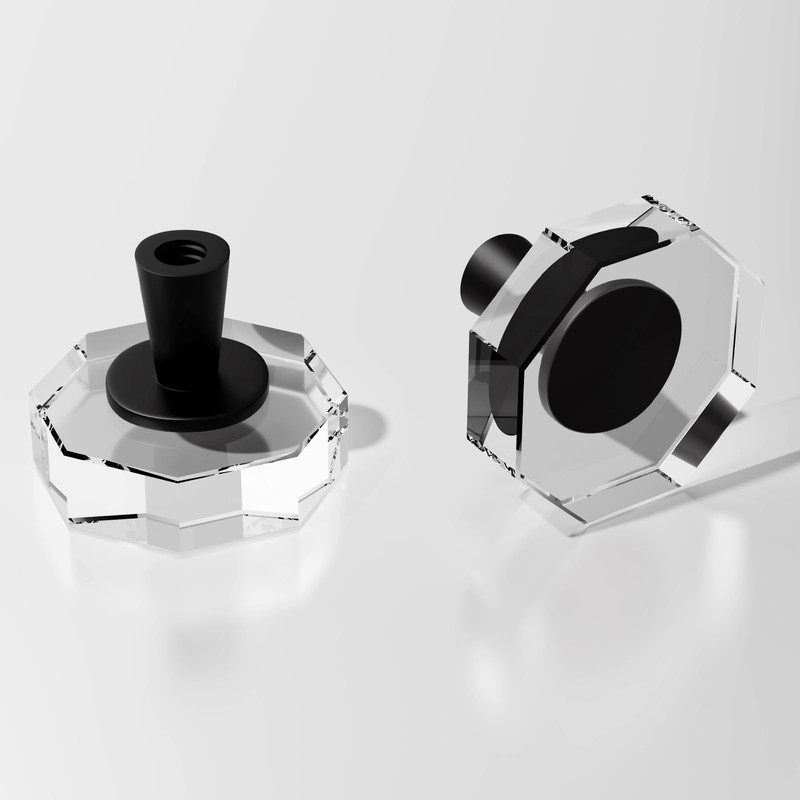 Kitchen Cabinet Drawer Knobs 4 Black Matte Crystal Brushed Cabinets