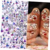 OHPHCALL Shiny 1440pcs Nail Gems Charms Rhinestones Ab Crystal Flat