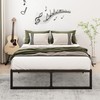 Lutown-Teen 14 Inch Queen Bed Frame Heavy Duty Steel Slat