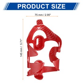 sourcing map Bike Water Bottle Holder Lightweight Plastic Universal Bicycle Bottle Cages Cycling Cup Holder for MTB Mountain Road Gravel, Red