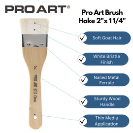 Pro Art Bristle Hake Paintbrush, White