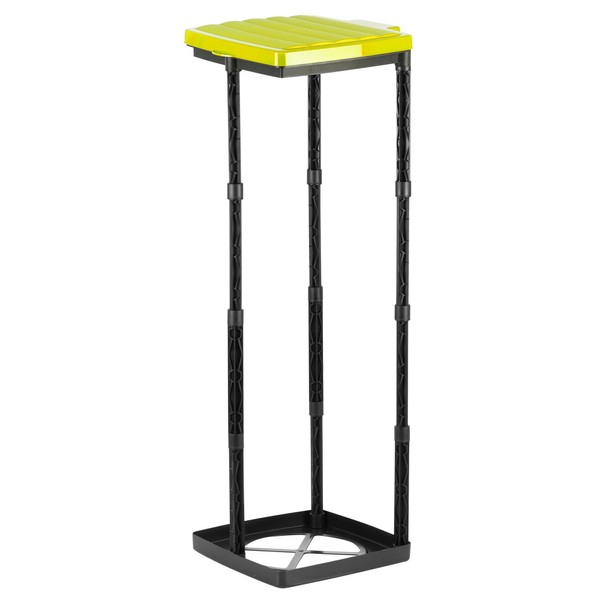 Grizzly Sack Holder Yellow Lid Adjustable 120L Refuse Bag Stands Foldable Camping Bin