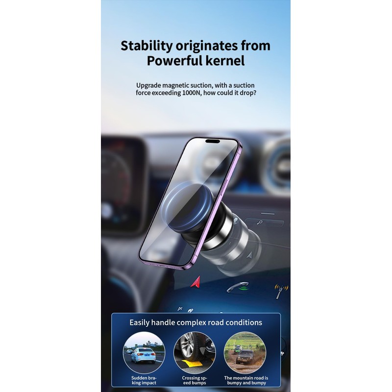 Suction Cup Magnetic Phone Holder 360 Degrees