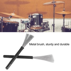 Telescopic Drum Sticks, Comfortable Grip 2PCS Lightweight Wire Drum Brush Set for Percussion Instruments