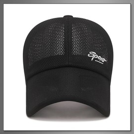 [バズ セレクション] キャップ 帽子 メッシュ UVカット 通気性 折りたたみ 日除け スポーツ アウトドア メンズ CAQ697(ブラック)