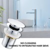 kelleria Drain Fitting without Overflow, Pop-Up Valve Drain Set, Universal