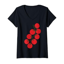 Womens Pomodoro Freschi Fresh Tomatoes Italian Summer Tomatoes V-Neck T-Shirt
