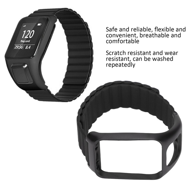 Silicone Magnetic Watch Band Watch Replacement Strap Adjustable Watch Wristband