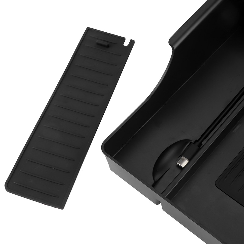 Wireless Phone Charging Pad Organizer Box with Water Cup Holder