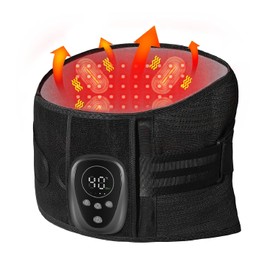 HONGJING Massage Back Brace, Red Light Heating for Lower Back Pain Relief