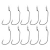 Be In Your Mind 10PCS #1/0 Offset Hook with Baitholder