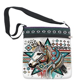 DIY Diamond Art Painting Canvas Crossbody Bag, Ethnic Style, Special Shaped Crystal Diamond Painting by Numbers Mosaic Kits