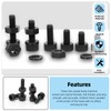 Glarks 330pcs M3 Black Nylon Hexagon Socket Screw, 4/5/6/8/10/12 mm