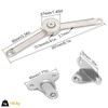 2 Pcs Folding Lid Support Hinge Heavy Duty with Mounting