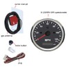 Waterproof 85mm Speedometer Gauge 0-125MPH Marine MPH GPS Speedometer Adjustable
