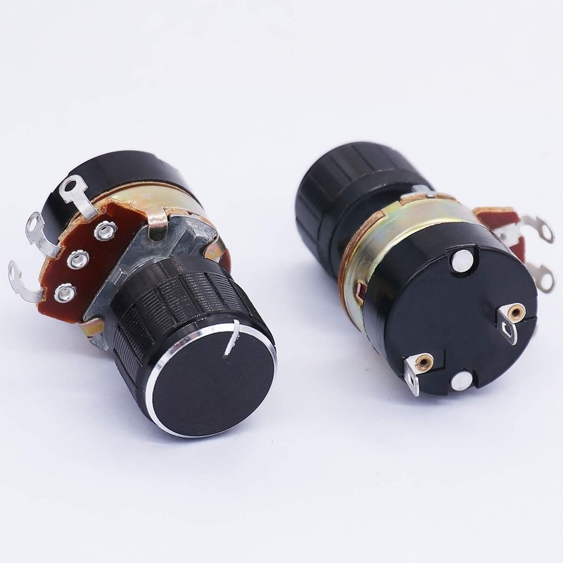 TWTADE 2Pcs 500K Ohm Single Linear Taper Dimmer Potentiometer with