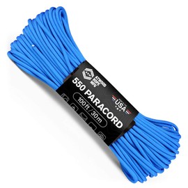 Atwood Rope MFG 550 - Cuerda de paracaídas de nailon de 100 pies con núcleo de 7 hebras para exteriores, equipo de supervivencia fabricado en Estados Unidos | Cordones, pulseras, envolturas de asa,