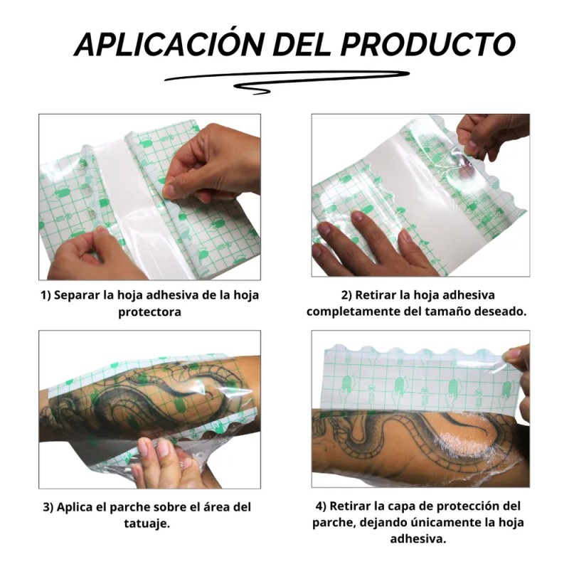 Parche Curación Film Protector Para Tatuaje 10 Pzs 15x18cm 10