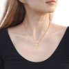 Fiusem Gold Plated Cross Necklace for Men, 14k Gold Plated