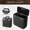 ZEDKEHO Vinyl Record Storage Box with Lock, Holds 35+ LP