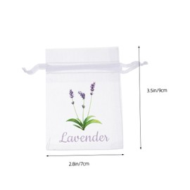 ULTECHNOVO 20pcs Lavender Sachets Organza Bags Elegant Drawstring Pouches for Herbs Spices Dried Flowers for Home Storage Freshness Retention White