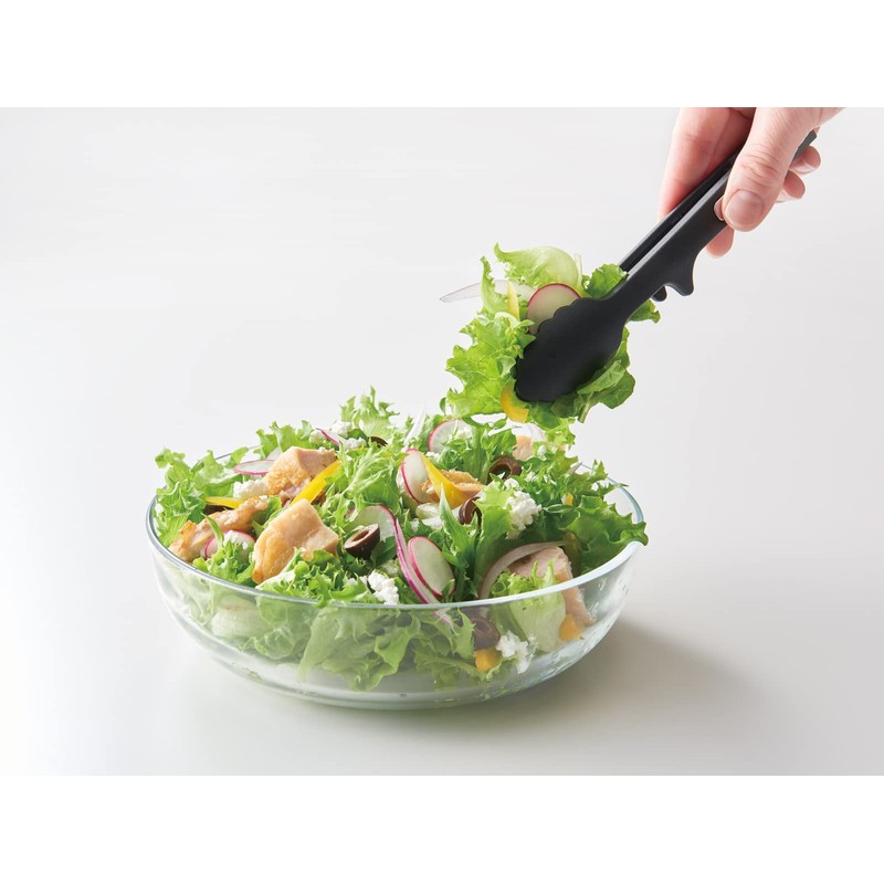 [Mini Size] Thermos Nylon Tongs, Black, Kitchen Tool KT-T002 BK