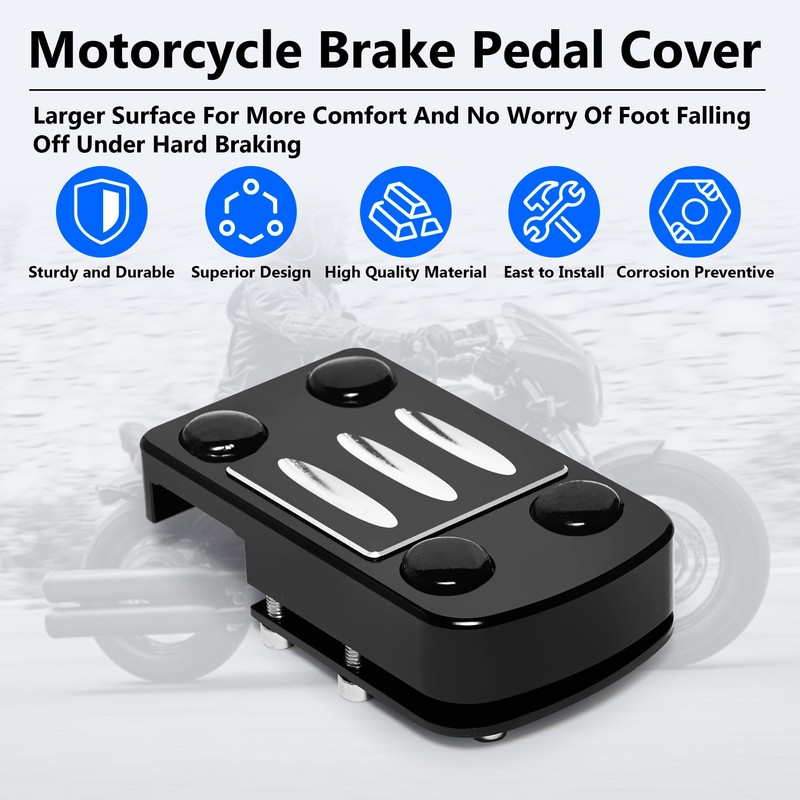 BAKAFOH Aluminum Larger Brake Pedal Cover Extender For Indian Scouts
