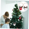 Ciieeo 4pcs Christmas Bell Decorations White Red Hanging Bells with