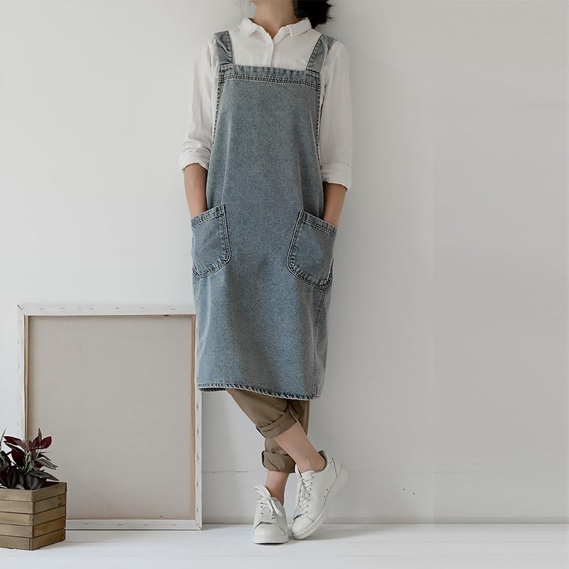 Very Belly Apron, Just Put On, Denim Apron, Canvas Fabric,