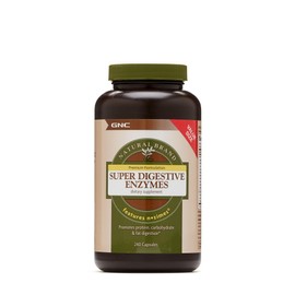 GNC Natural Brand Super Digestive Enzymes, 240 Capsules, Supports Protein, Carbohydrate and Fat Digestion