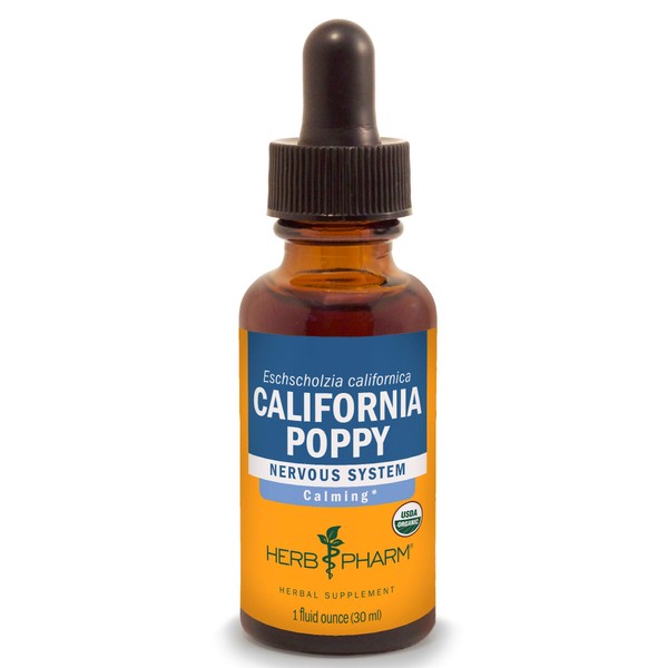 Herb Pharm Certified Organic California Poppy Liquid Extract for Calming