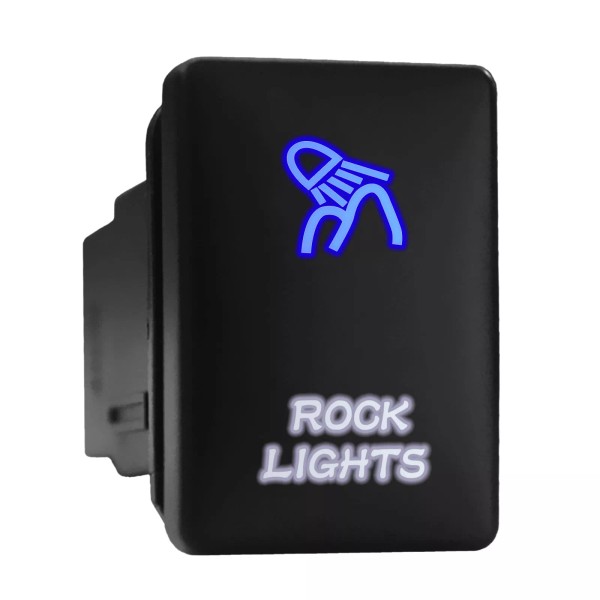 STark Industries ROCK LIGHTS (Rock) Blue/White LED Short Push Button