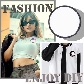 30 PCs Sublimation Patches - Iron On Blank Patches for DIY Crafts Hats Caps Backpack Uniforms (Round / 30PCs)