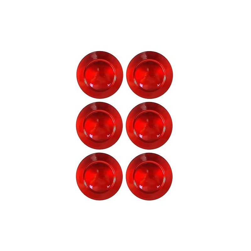 Annastore 6 x Placemats Made of Wonderfully Shimmering Melamine Diameter